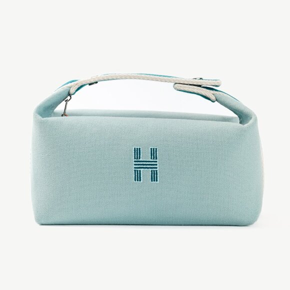 Hermes Bride-a-Brac Small Model Eucalyptus Canvas Case - Picture 1 of 14